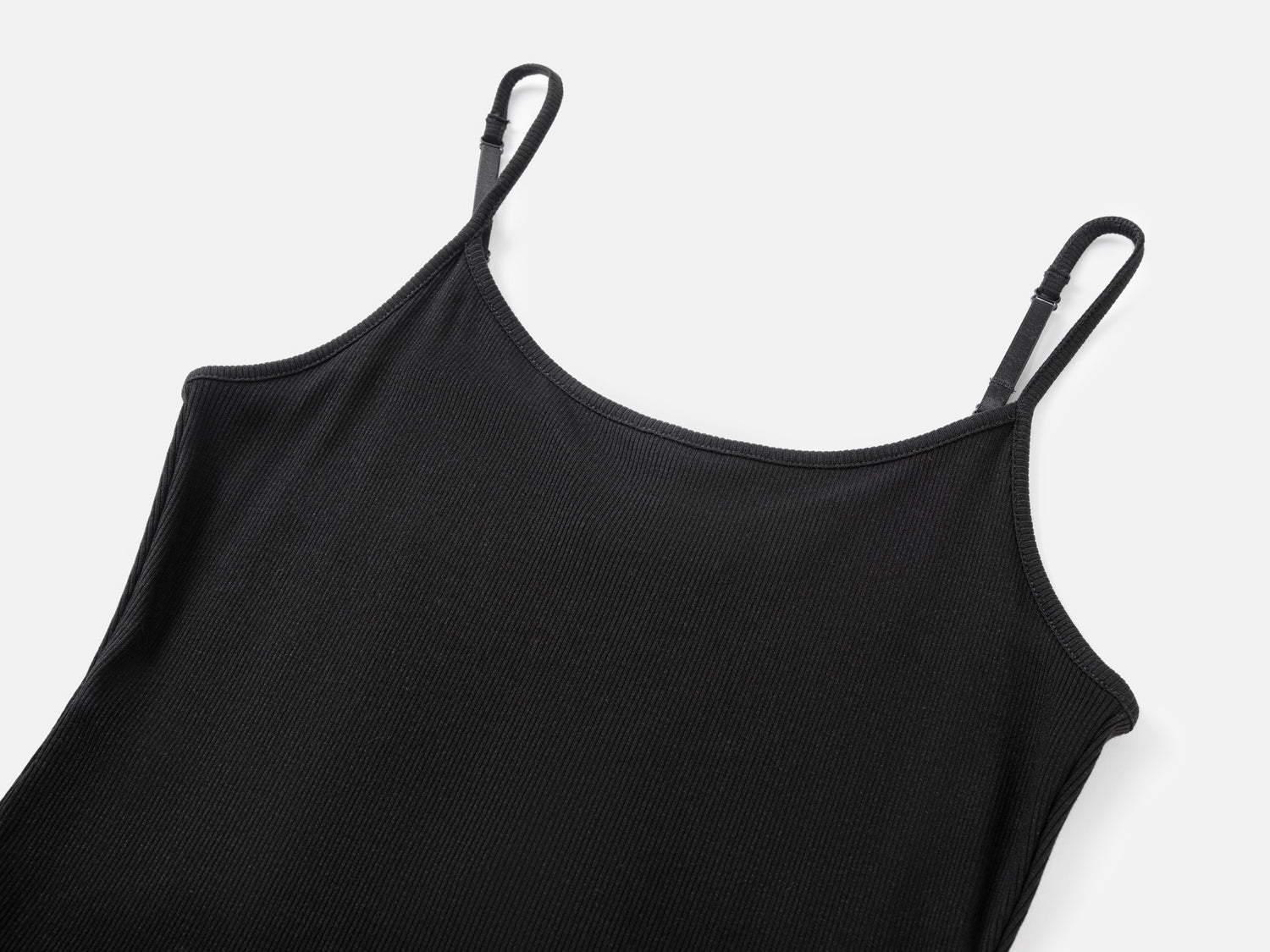 Long Slim Suspenders Dress | Black