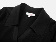 Wrap-Style Knit Top | Black