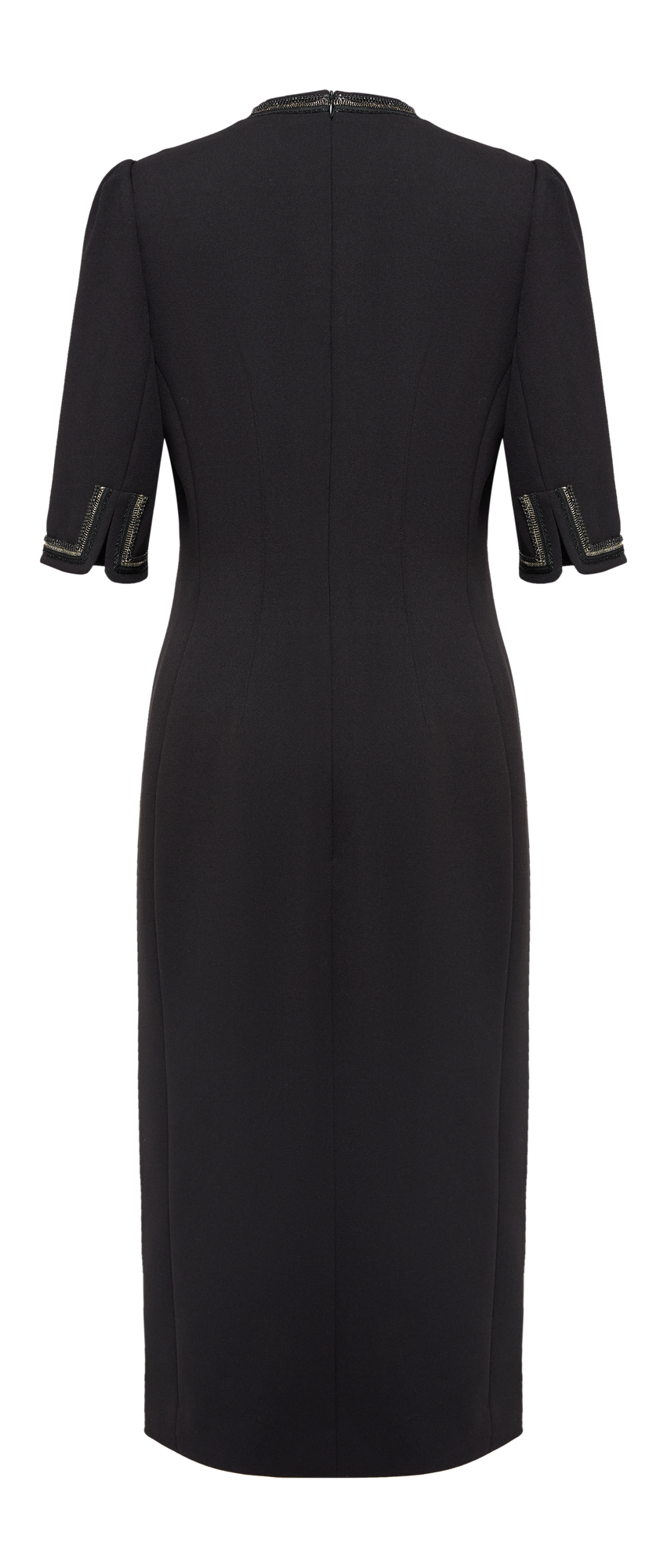 Chinese Style Waist-Cinched Dress | Black