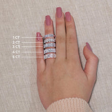 1.00 CT Emerald Lab-Grown Diamond | Five Stone Anniversary Wedding Band Ring | 14K White Gold | G Color | VS Clarity