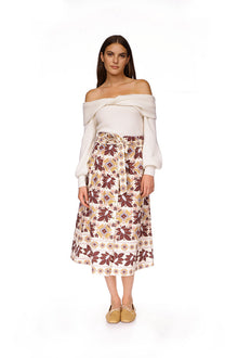 Oslo Skirt | Retro Floral Turtledove