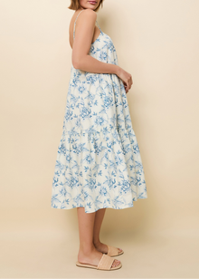 Womens | Addison Dress | French Blue/Brule Toile