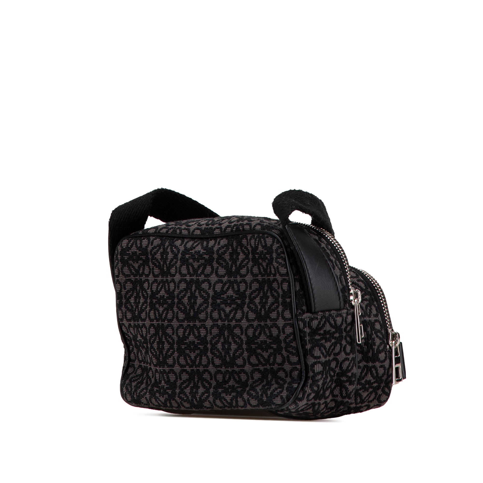 LOEWE | Pre-Owned Mini Anagram Canvas Camera Bag | Black