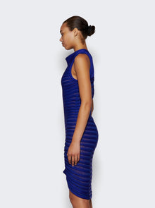 Women | ALAÏA | Sheer 3d Skeleton Dress | Blue