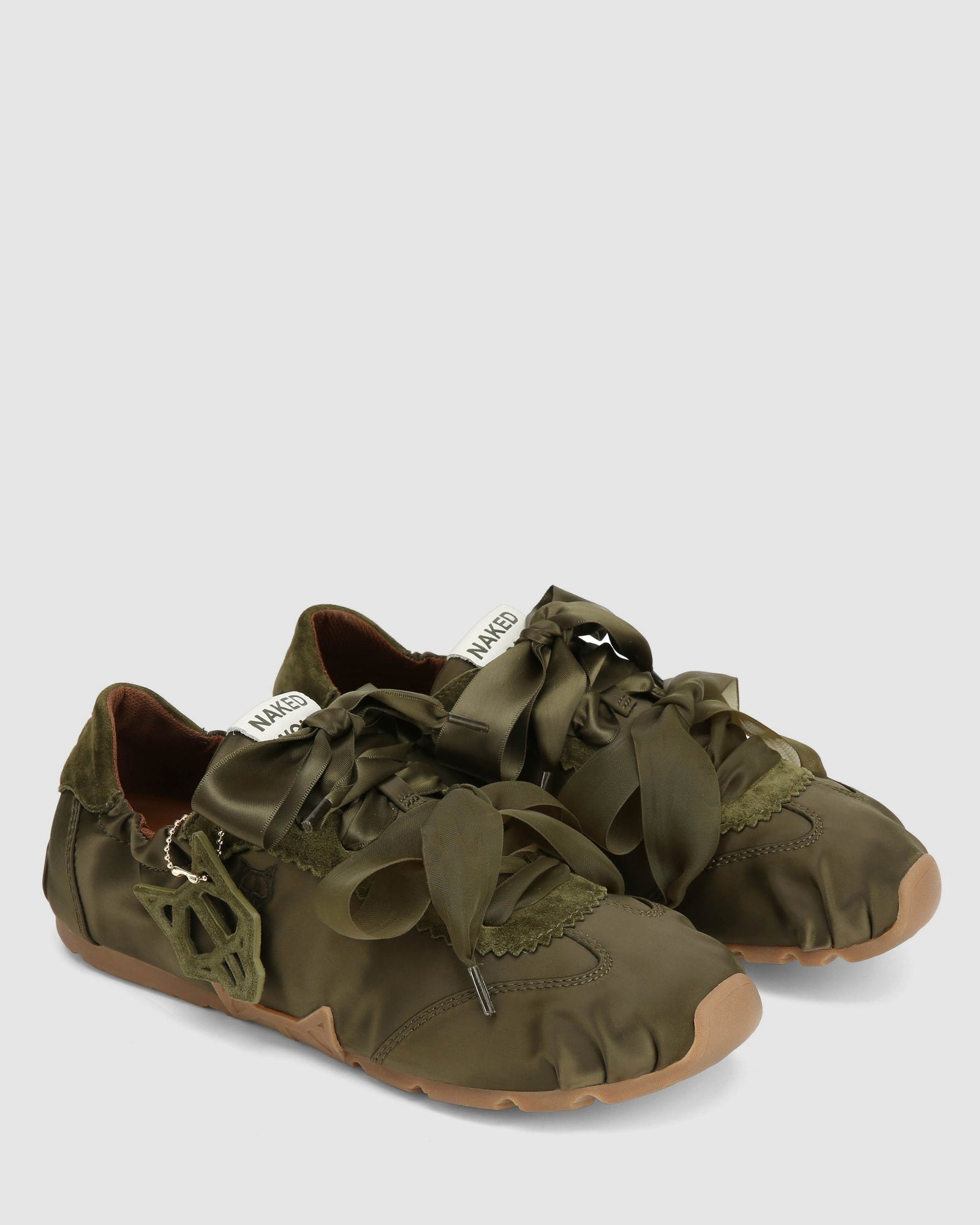 Womens | Adorable Satin Sneaker | Khaki