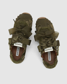 Womens | Adorable Satin Sneaker | Khaki