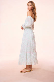Dobrianna Re-Edition Cotton Maxi Dress | Green Leaf