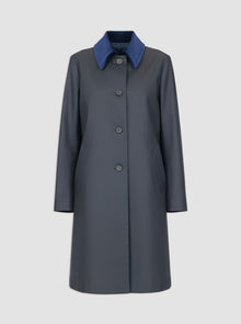 Alaine Canvas Coat | Navy