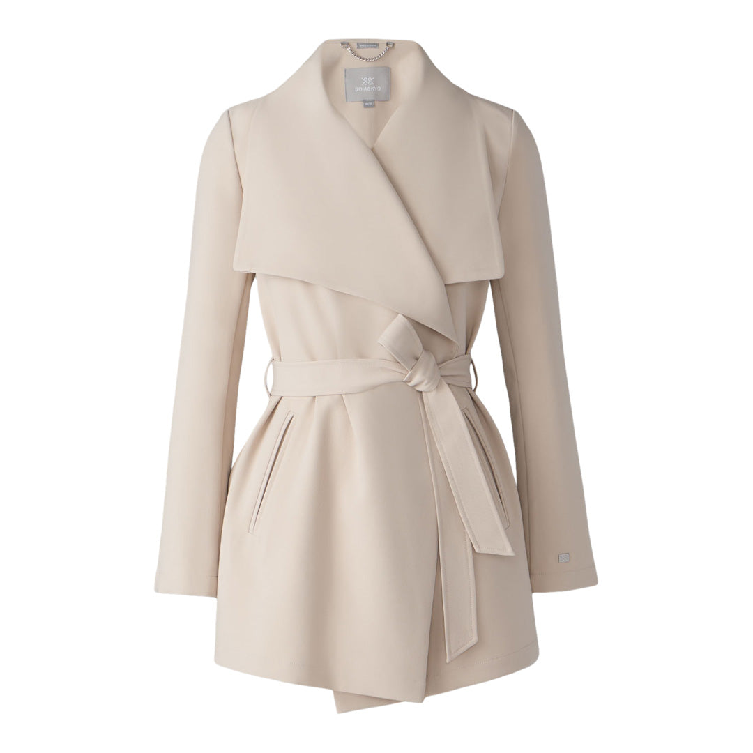 Alondra Soft Drape Trench | Mist
