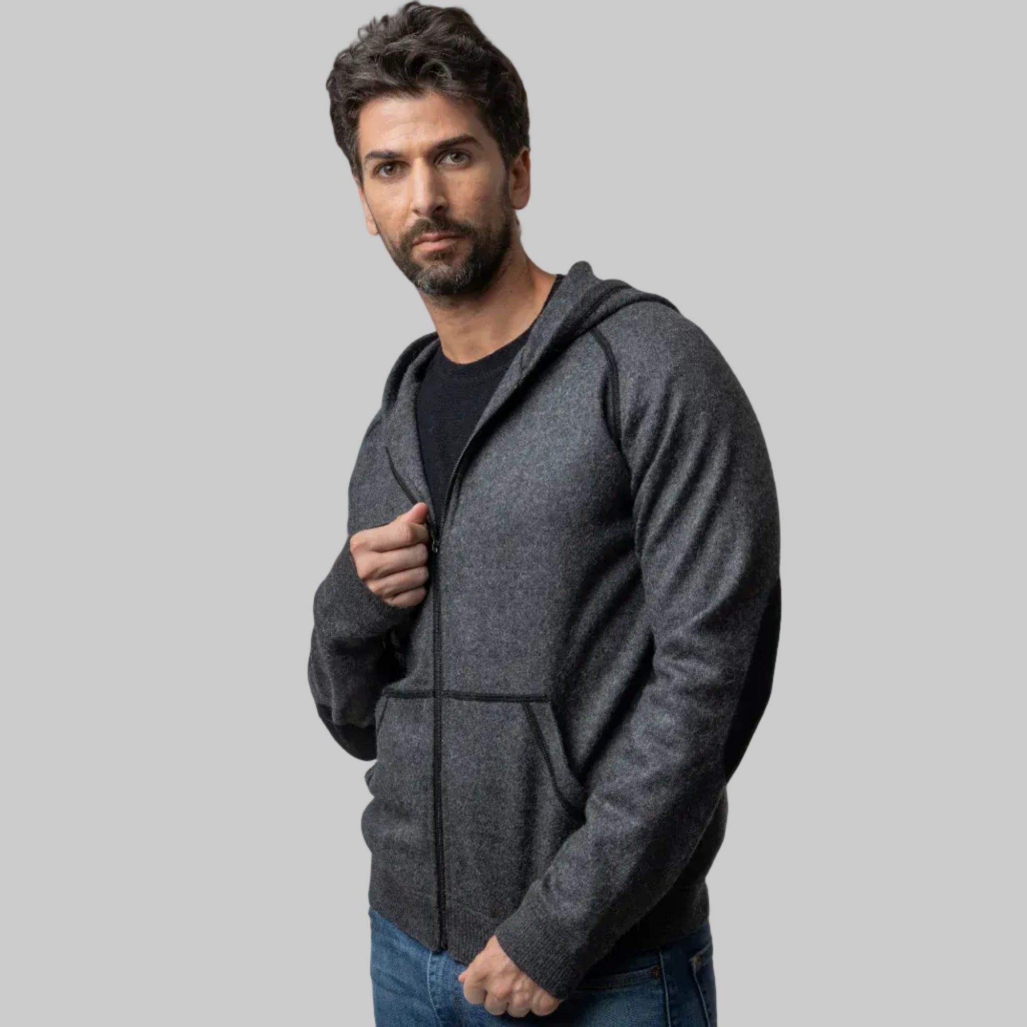 Men | Verbier Zip Up | Charcoal