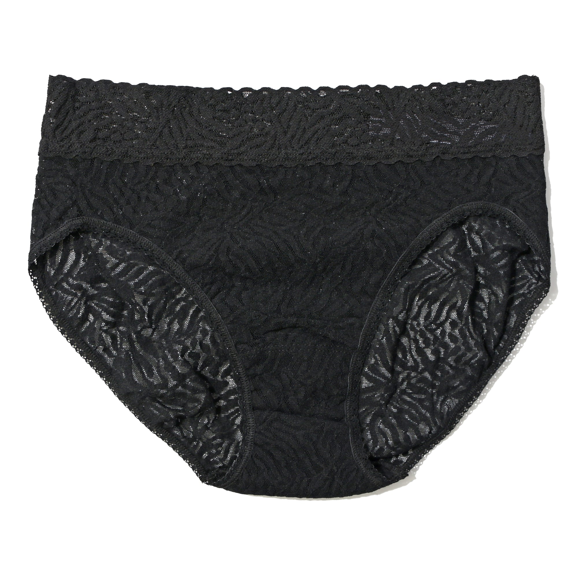 Animal Lace French Brief | Black