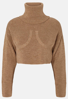 OW Collection Annika Bra Sweater Knit | Tan