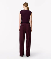 Another Tomorrow Featherweight Shell in Plum – Wool Women's Top