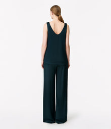 Another Tomorrow Tank Blouse in Juniper – Satin Women's Top