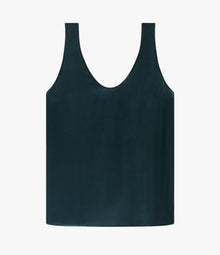Another Tomorrow Tank Blouse in Juniper – Satin Women's Top
