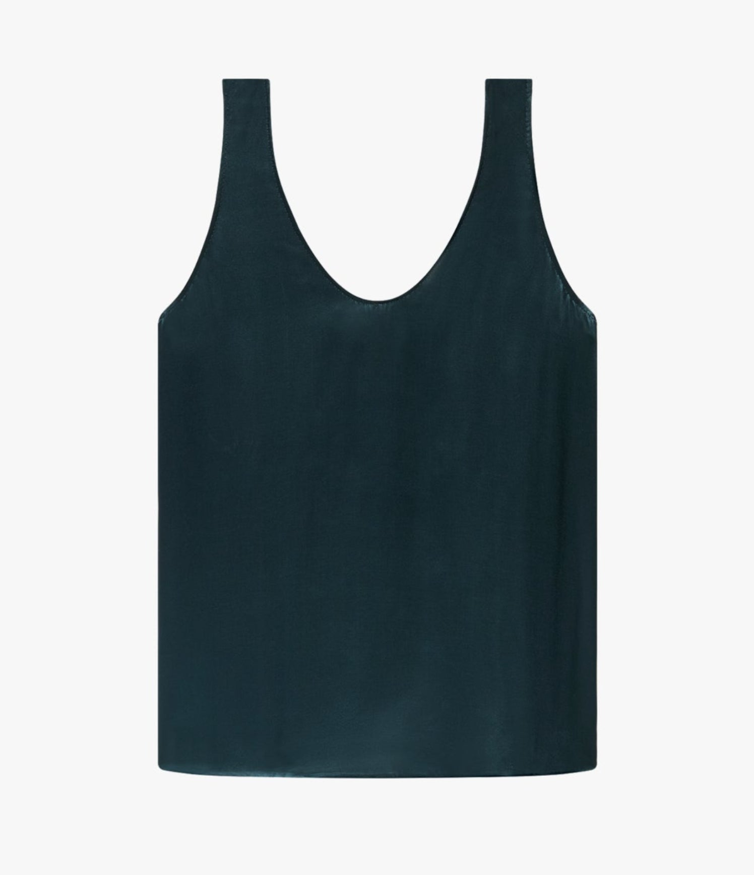 Another Tomorrow Tank Blouse in Juniper – Satin Women's Top