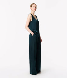 Another Tomorrow Tank Blouse in Juniper – Satin Women's Top