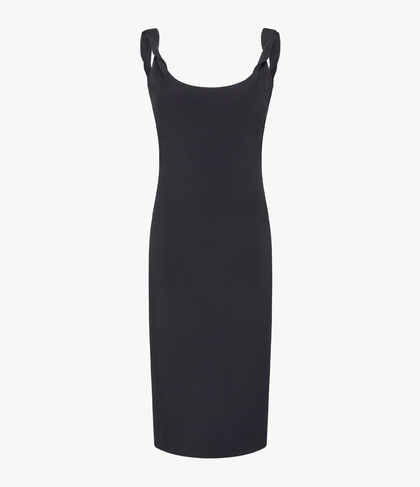 Another Tomorrow Twist Bias Dress in Black – Crêpe Women's Dress