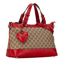 Gucci | Pre-Owned GG Canvas Valentine Satchel | Brown
