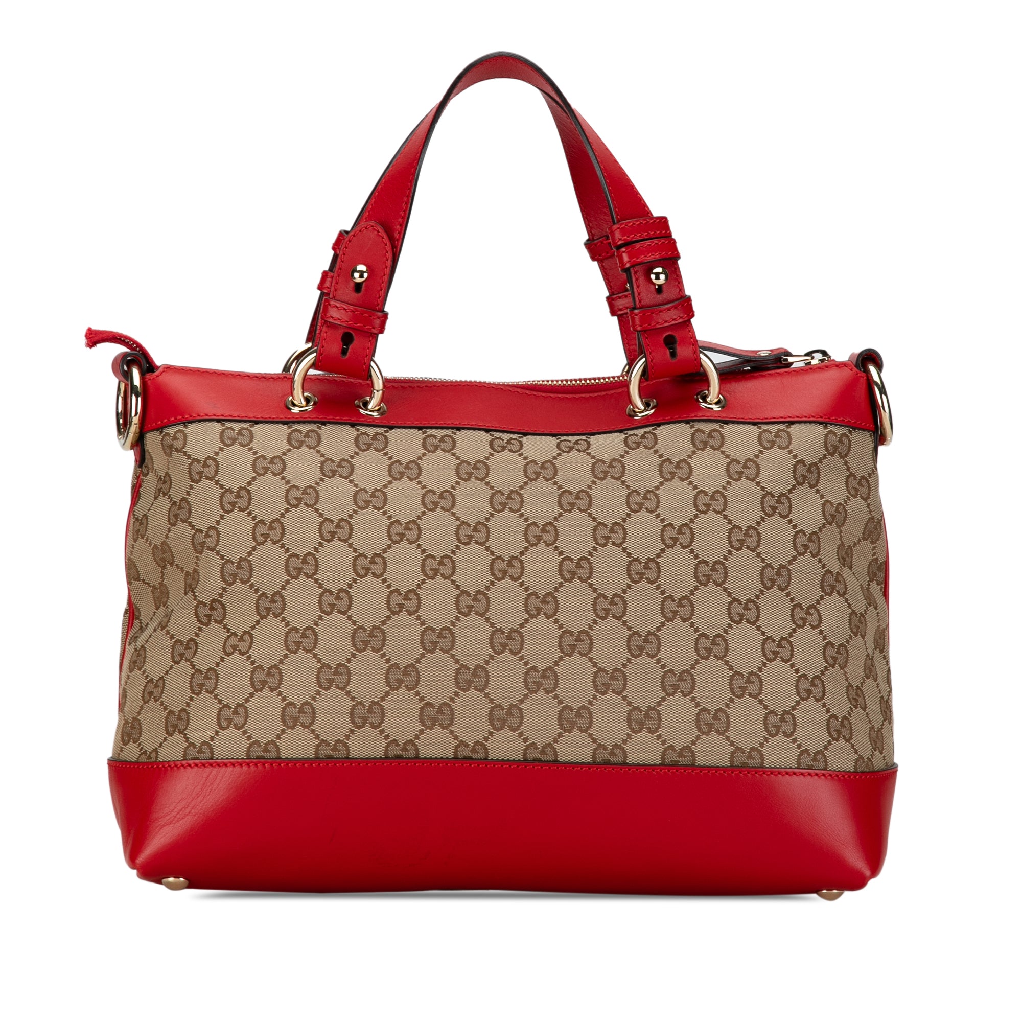 Gucci | Pre-Owned GG Canvas Valentine Satchel | Brown
