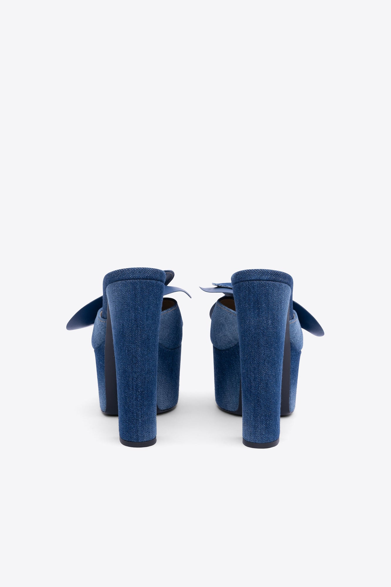 Jumbo Flower Platform Mule | Blue Jeans