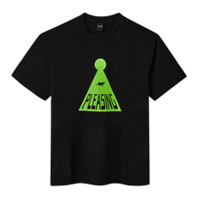 The Abducted Cow Tee | Black and Neon Green