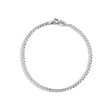 Medium Curb Chain Bracelet Vermeil 14K White Gold