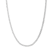 Large Gold Curb Chain Necklace Vermeil 14K White Gold 18in 22in First