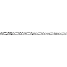 Large Gold Figaro Chain Bracelet Vermeil 14K White Gold First