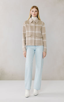 Audriana Double Face Wool Coat | Teak-Powder