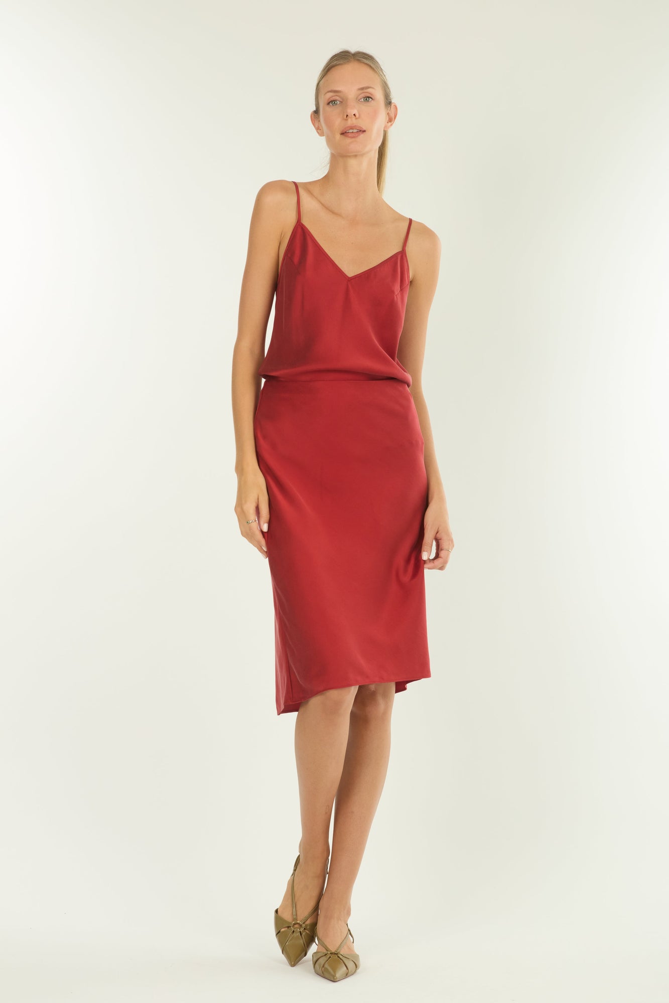Adina Cami Top | Orange Red