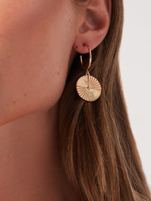 Michelle Coin Hoops | 14K Gold on Brass