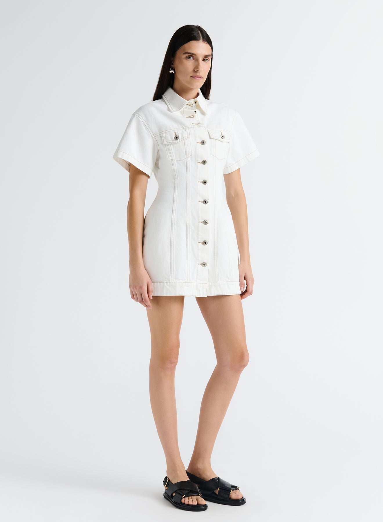 Ollie Dress | White Denim