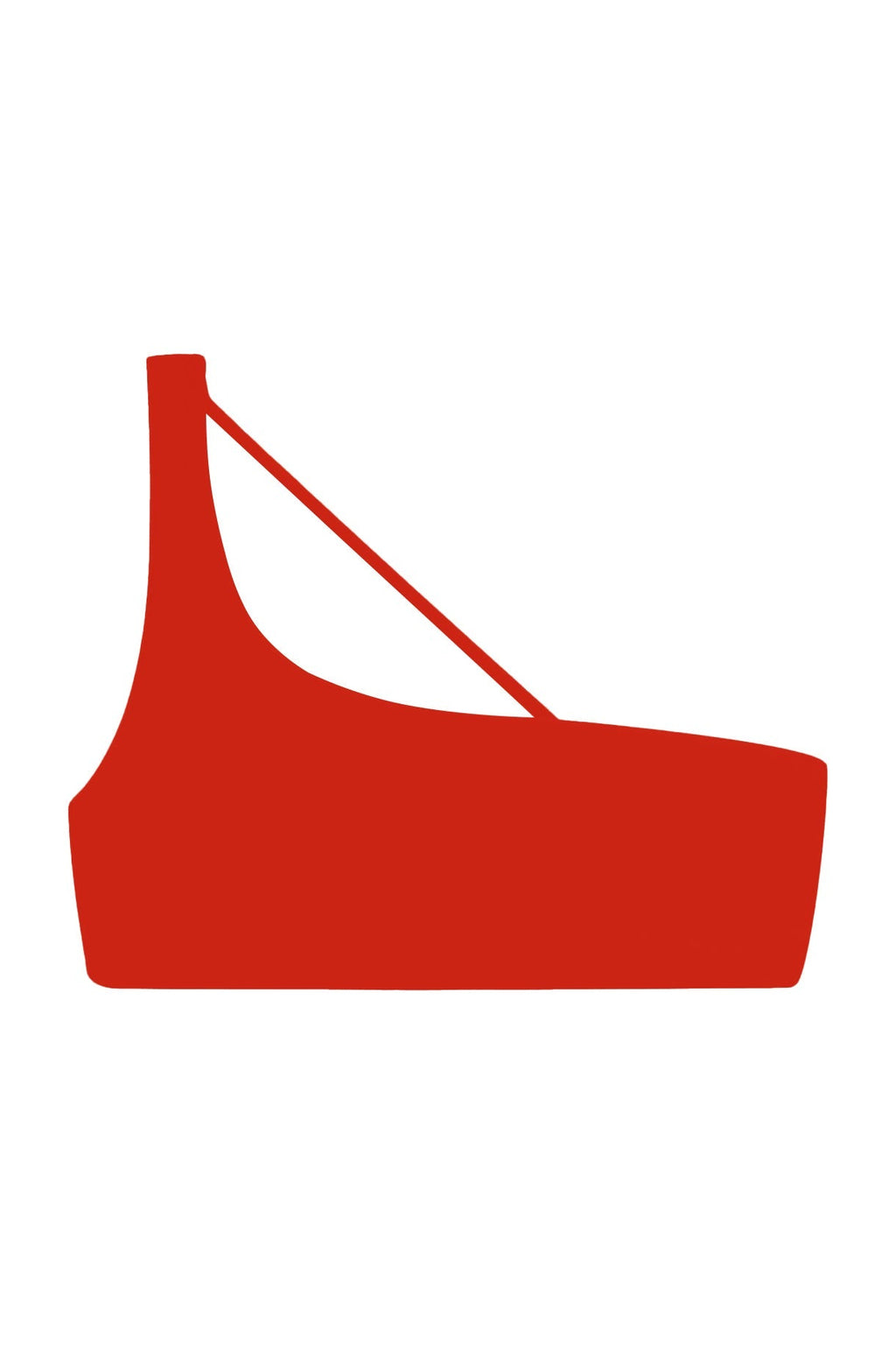 Apex One Shoulder Top | Crimson Matte