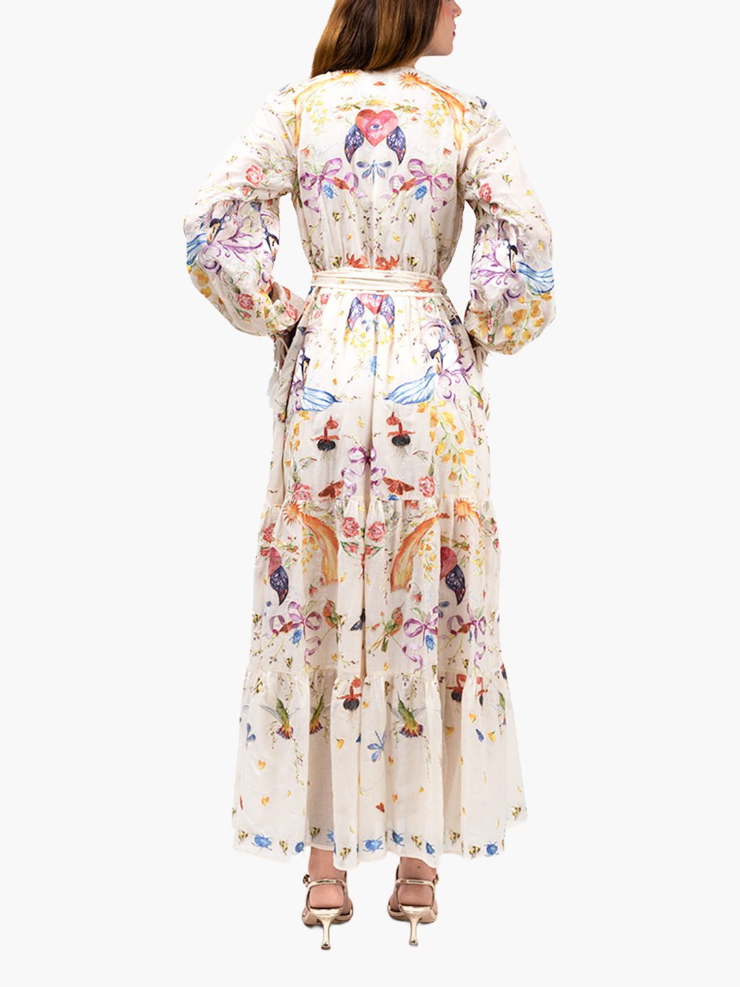 Threadwork Voile Maxi Dress | Ivory Multi