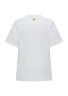 Artistic Silk-Cotton T-Shirt | White