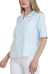 Split Back Button Down | Sea Foam