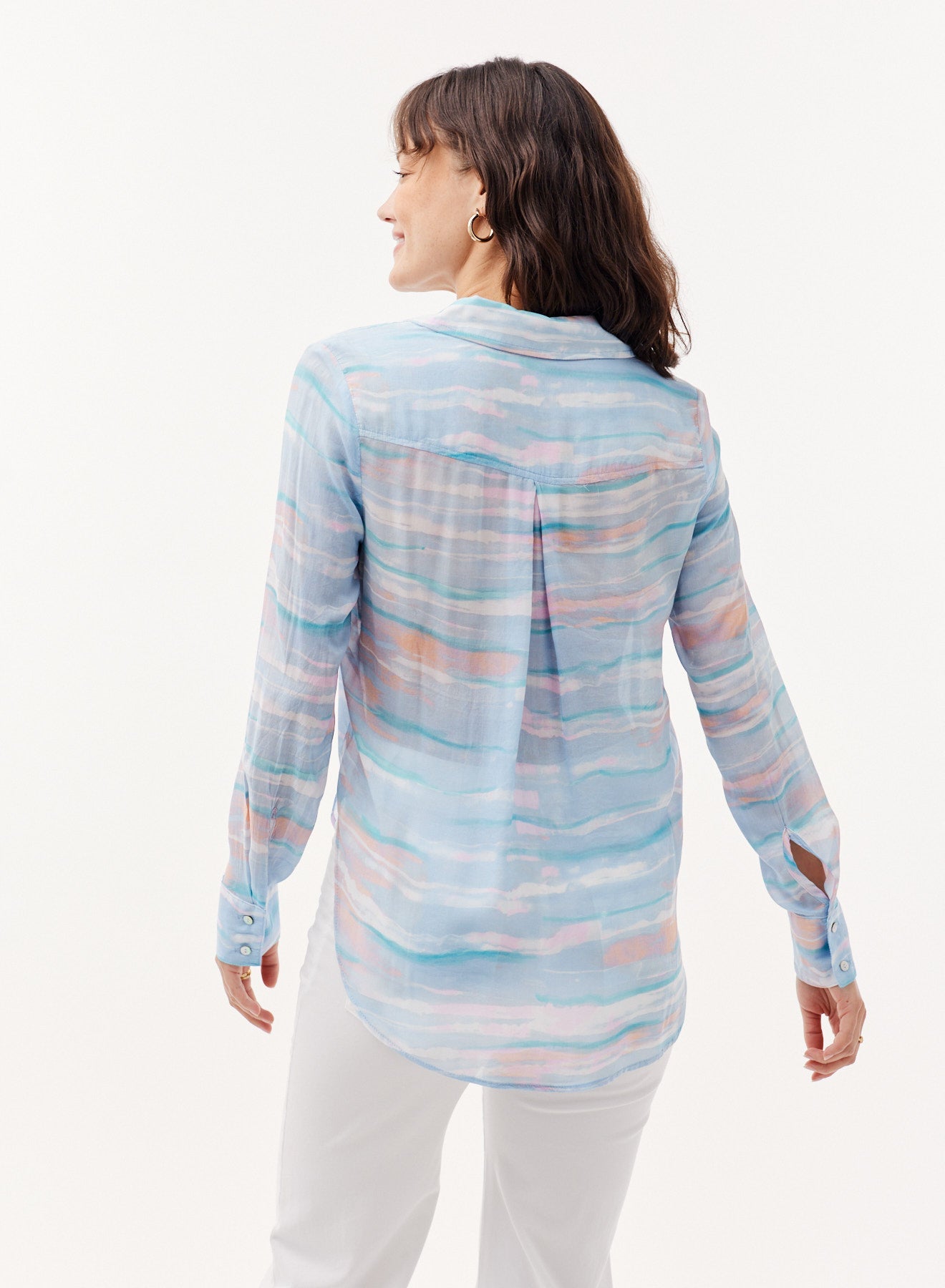 Flowy Button Down | Milos Stripe Print