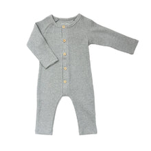 Ribbed Cotton Playsuit  | Grey