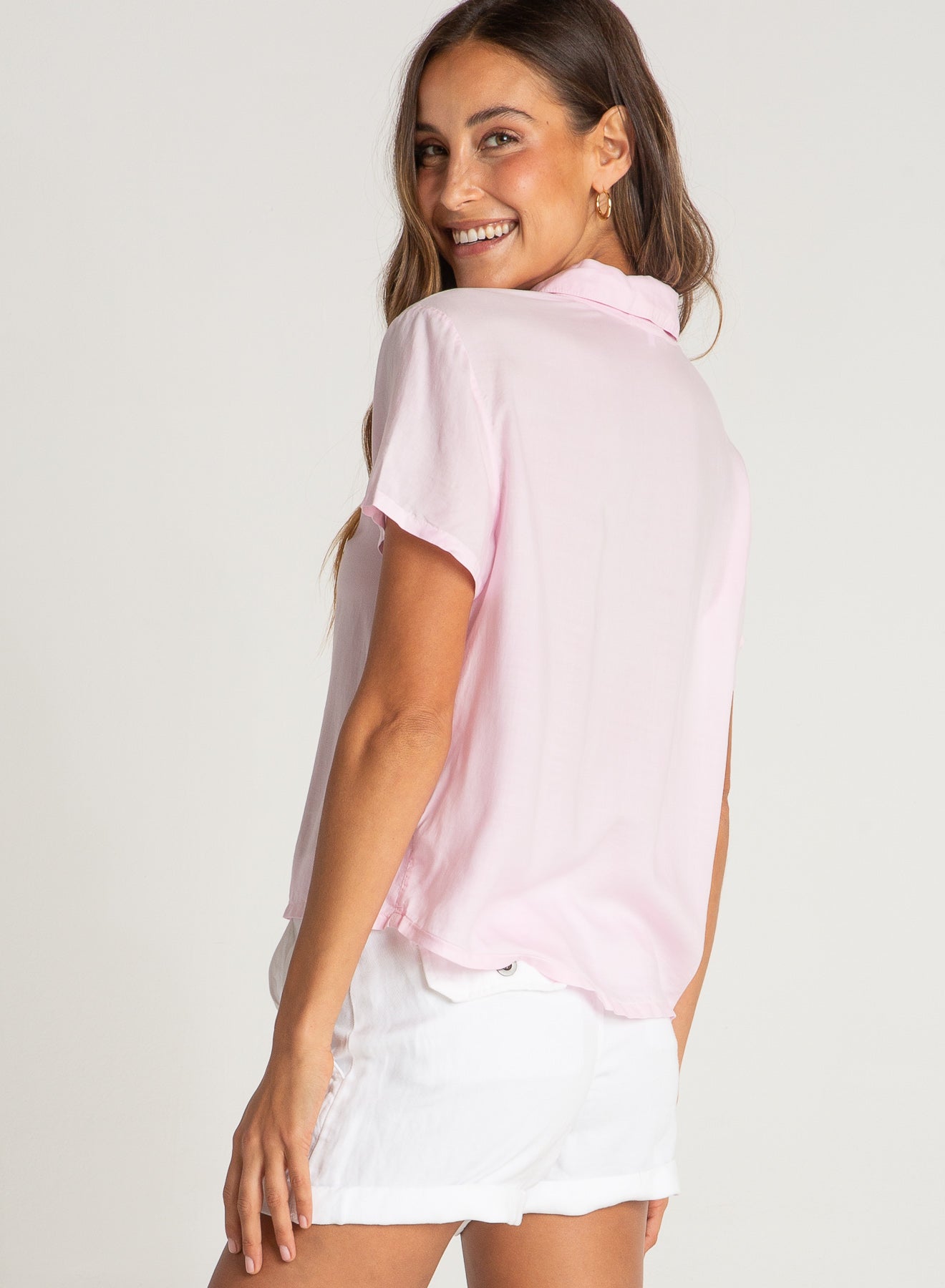 Short Sleeve Shirt | Rose Petal