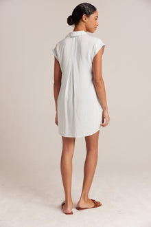 Cap Sleeve V|Neck Dress| White