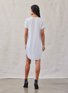 V-Neck Tee Dress | Foggy Sky