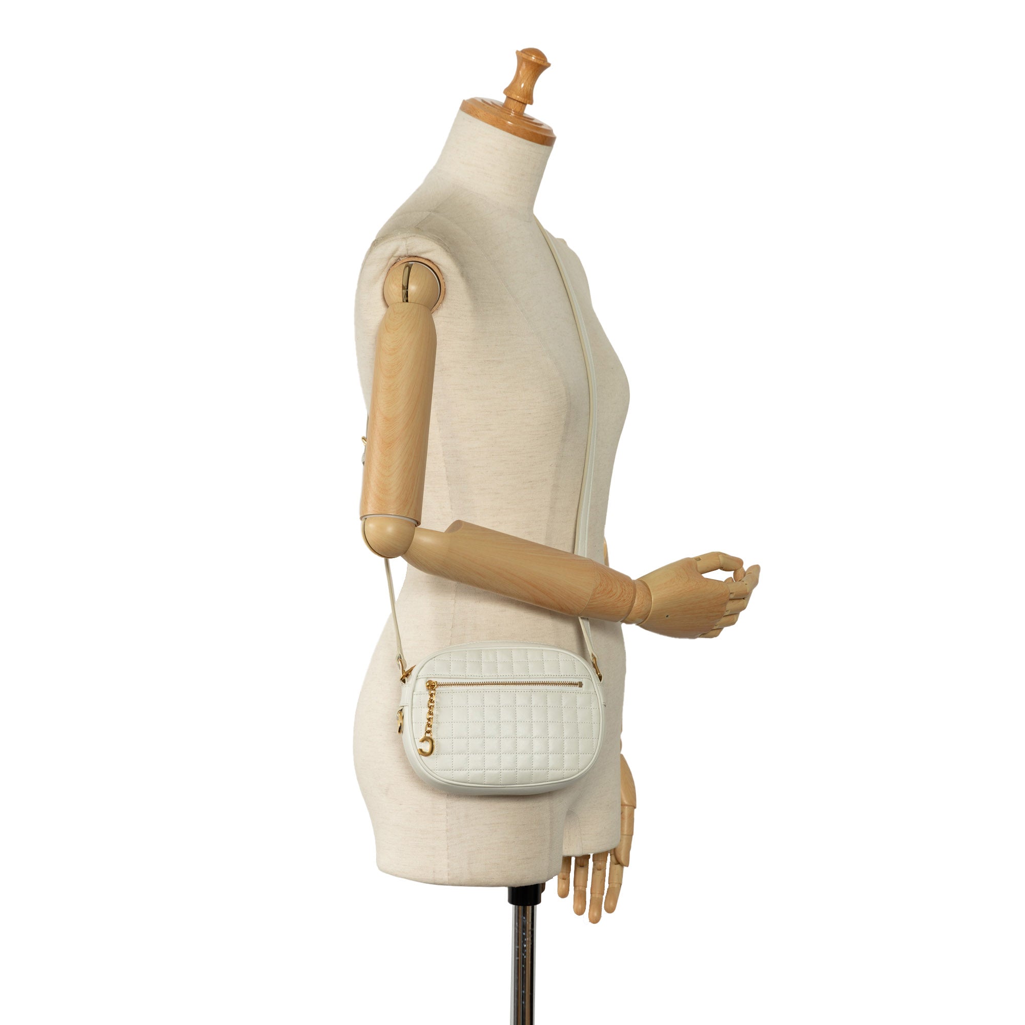 Celine | Pre-Owned Small C Charm Crossbody Bag | White