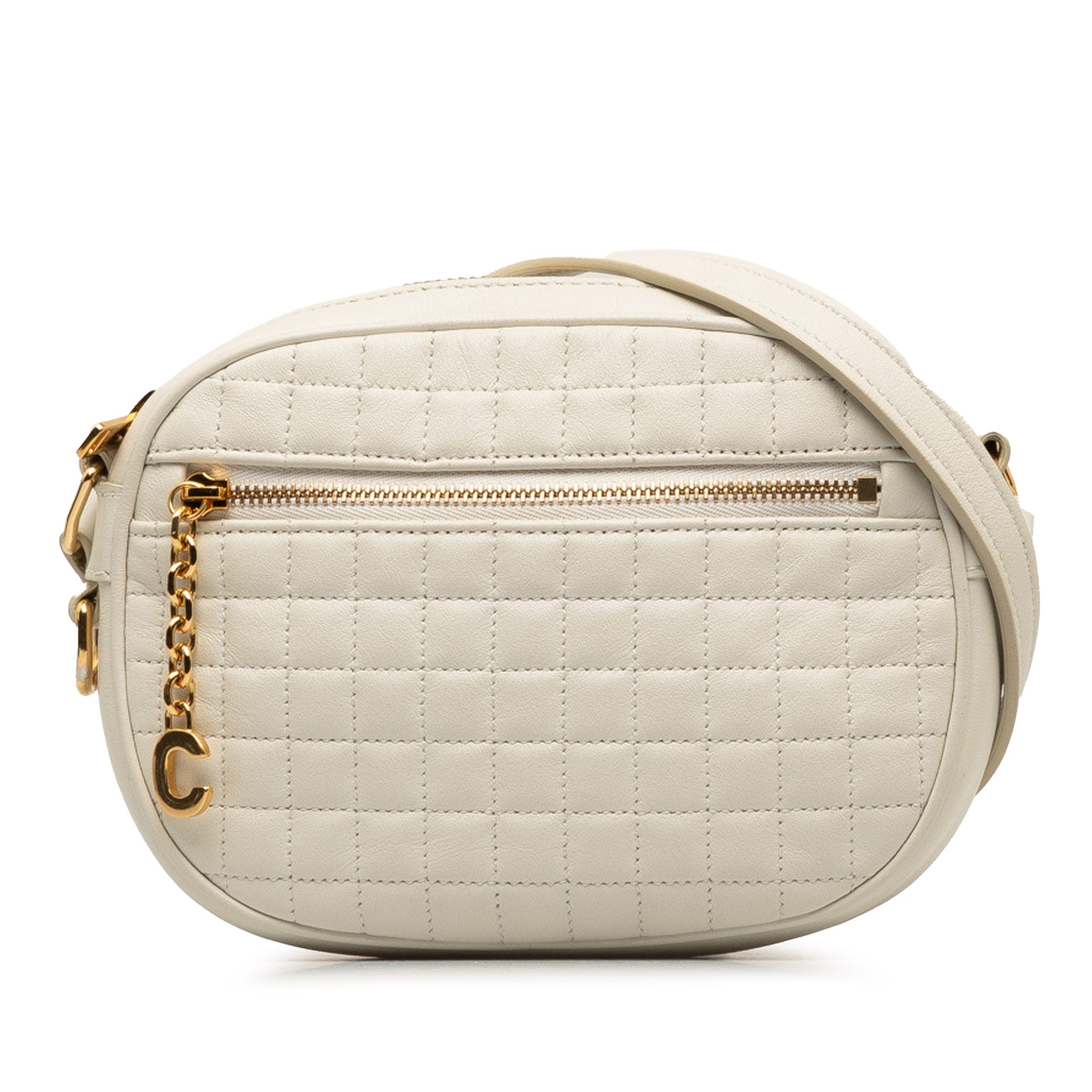 Celine | Pre-Owned Small C Charm Crossbody Bag | White