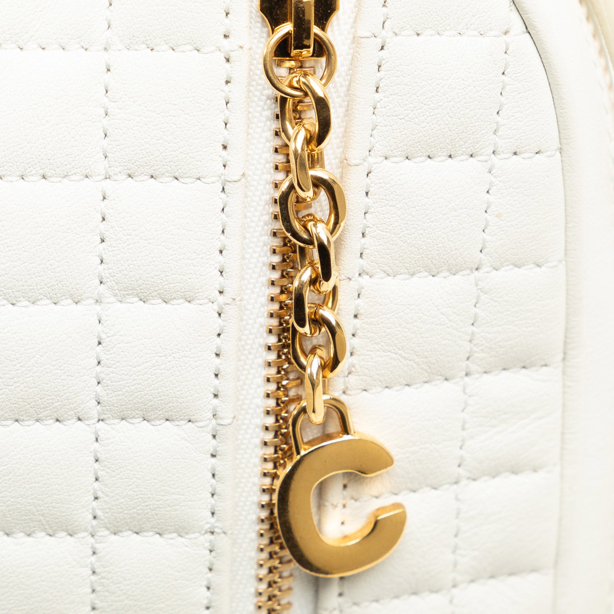 Celine | Pre-Owned Small C Charm Crossbody Bag | White