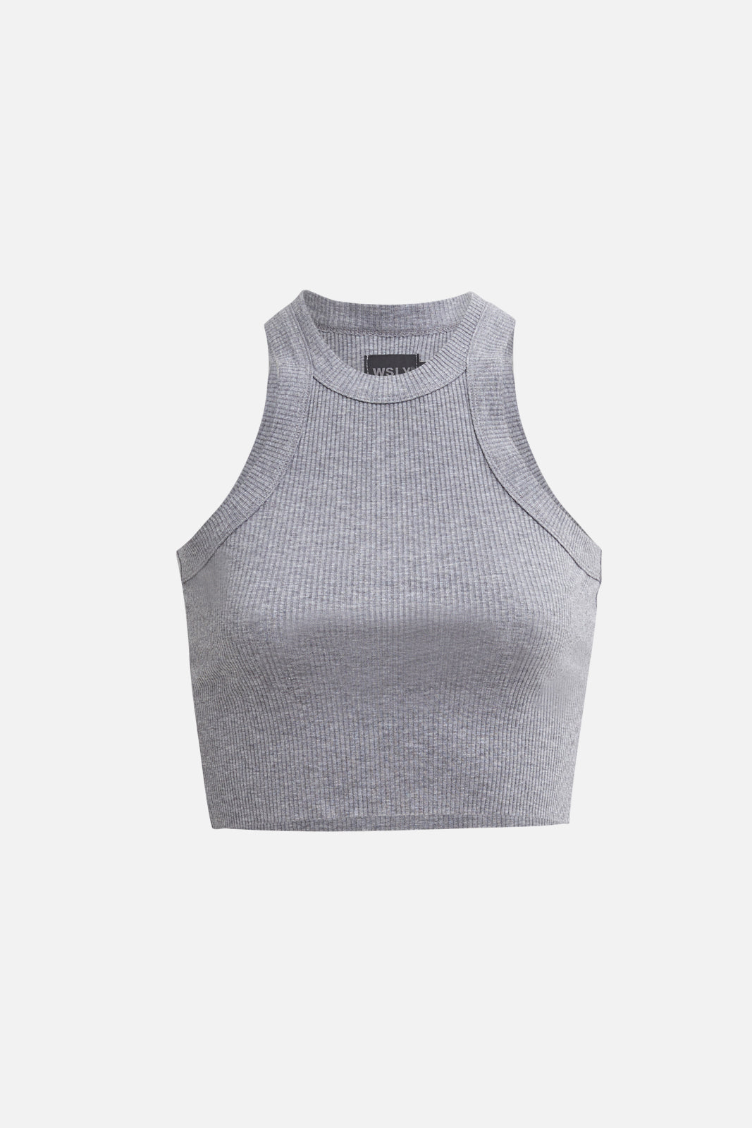 Wesley | Rivington Ribbed Cropped Tank | Grey Heather