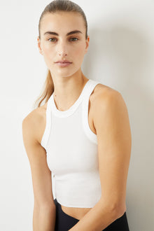Wesley | Rivington Ribbed Cropped Tank | White