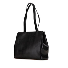 Ferragamo | Pre-Owned Vara Embossed Leather Tote | Black