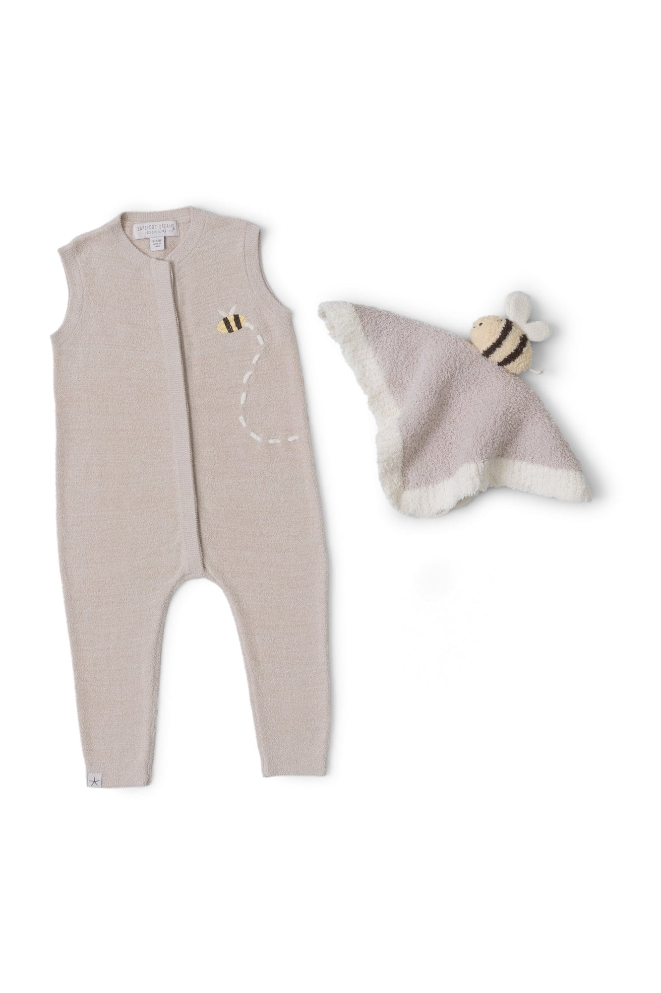 Baby | Cozychic Ultra Lite Bee Onesie Set | Stone