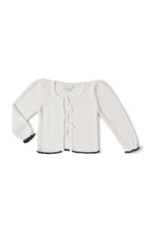 Toddlers | Cozychic Lite Scalloped Cardigan | Cream/Carbon